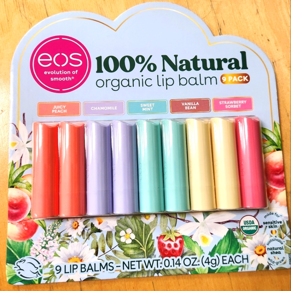 EOS Lip Balm 9-pack [5 flavors]